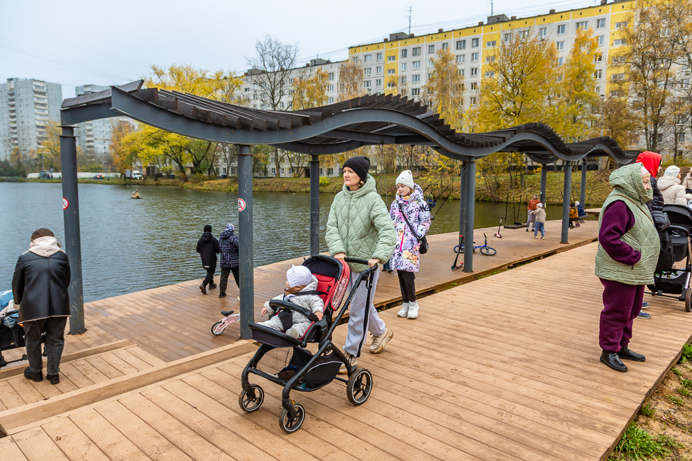 Комсомольский пруд в Одинцово после реконструкции