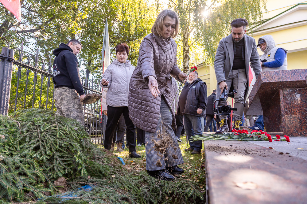 Захоронение на братской могиле в Ершово