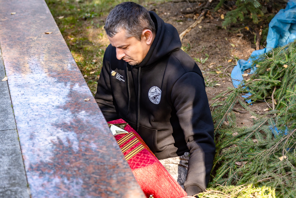 Захоронение на братской могиле в Ершово