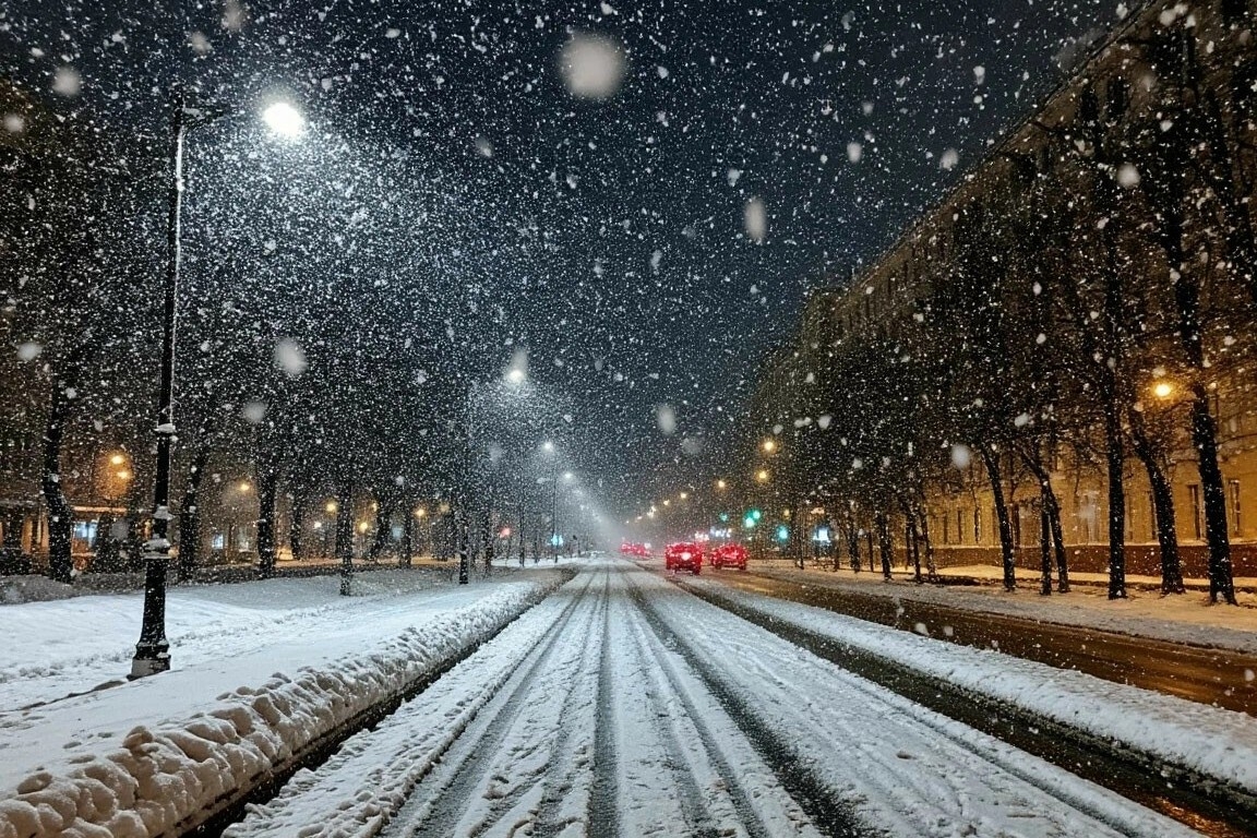 Сильный снегопад ожидается в ближайшие часы в Подмосковье