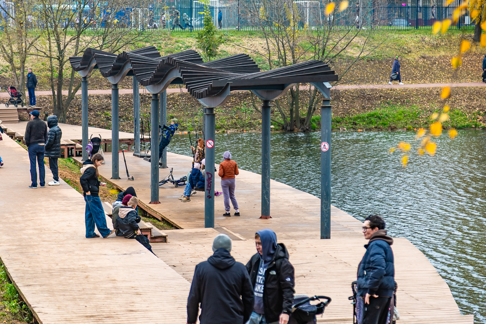 Комсомольский пруд в Одинцово после реконструкции