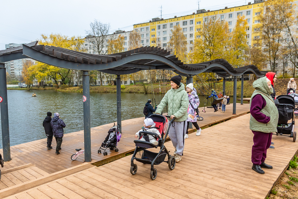 Комсомольский пруд в Одинцово после реконструкции