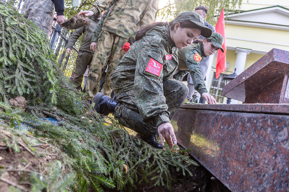 Захоронение на братской могиле в Ершово