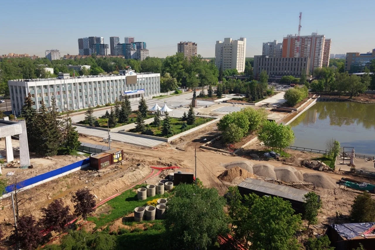 Основной этап реконструкции Центральной площади в Одинцово завершится осенью