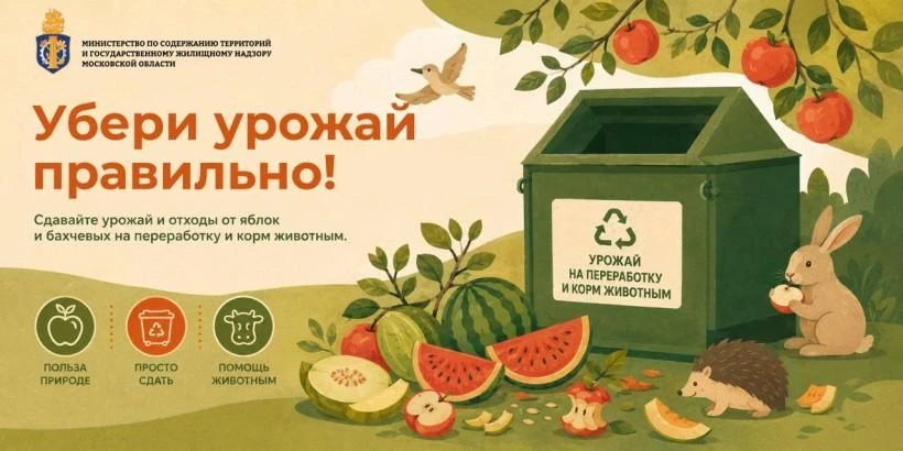 В Одинцовском округе соберут лишние кабачки и яблоки