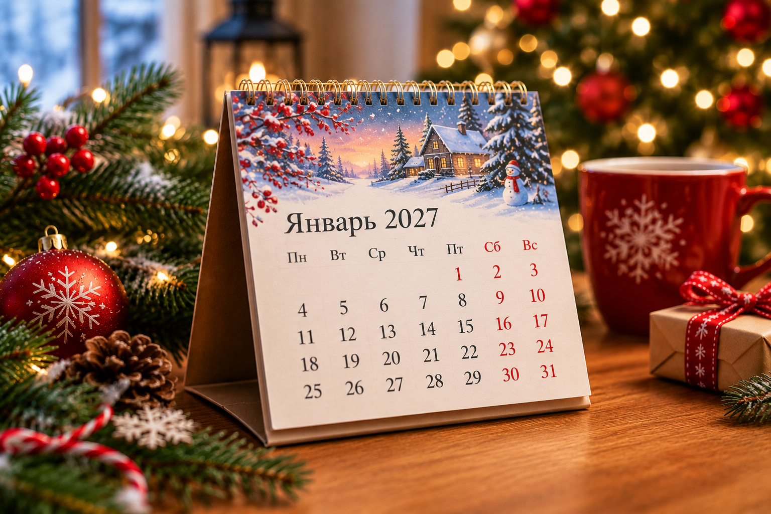 Новый год без спешки: в 2027‑м каникулы продлятся 11 дней, а 31 декабря станет выходным