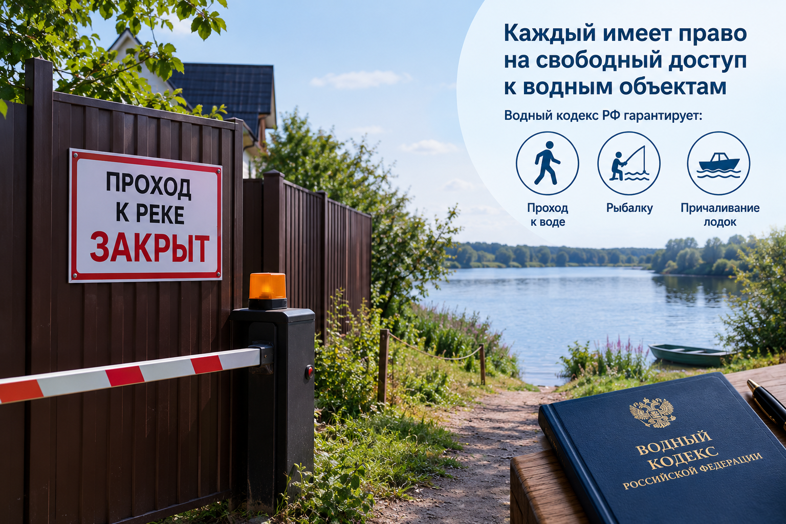 В Одинцовском округе напомнили о праве жителей на доступ к реке