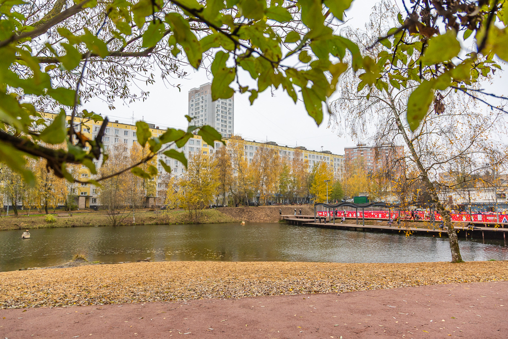 Комсомольский пруд в Одинцово после реконструкции