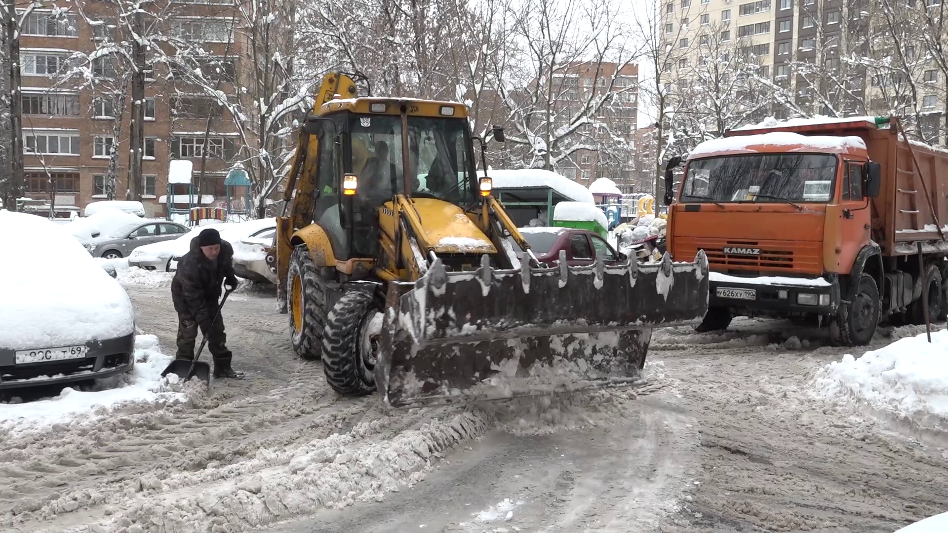Борьба со снегом в Одинцово